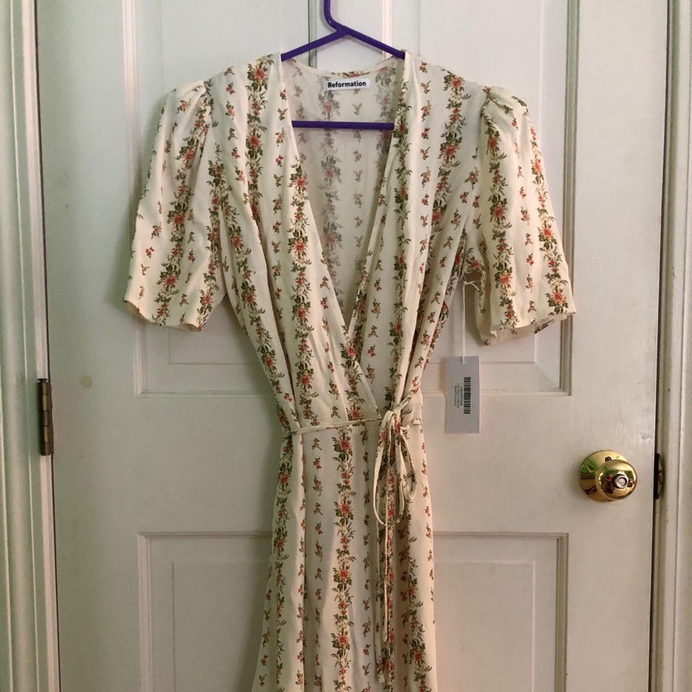 Reformation Laurent Dress Poppyseed Size Small